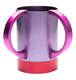 Yair Emanuel Wash Cup Natla with Words Al Netilat Yadayim - Purple and Maroon