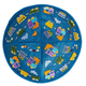Yair Emanuel Kippah for Children  Embroidered Colorful Trains on Blue