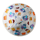 Yair Emanuel Kippah for Children  Embroidered Colorful Trains on White