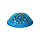 Yair Emanuel Kippah for Children  Embroidered Colored Stars on Blue