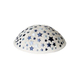 Yair Emanuel Kippah for Children  Embroidered Colorful Stars on White