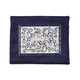 Yair Emanuel Tallit and Tefillin Bag Set, Embroidered Pomegranate Vines - Blue