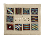 Yair Emanuel Tallit & Kippah & Bag Set, Embroidered Squares & Shapes - Colorful