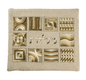 Yair Emanuel Embroidered Silk Cotton Tallit, Squares Design - Gold