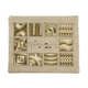 Yair Emanuel Tallit and Tefillin Bag Set, Embroidered Squares and Shapes - Gold