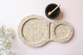 Graciela Noemi Handmade Terrazzo Design Apple Tray and Black Honey Bowl