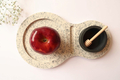 Graciela Noemi Handmade Terrazzo Design Apple Tray and Black Honey Bowl