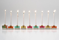 Graciela Noemi Handcrafted Modular Cubed Colorful Hanukkah Menorah