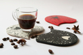 Graciela Noemi Handcrafted Pair of Coasters - Terrazzo Design