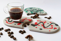 Graciela Noemi Handcrafted Pair of Coasters - Colored Abstract Design on Gray