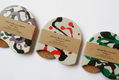 Graciela Noemi Handcrafted Pair of Coasters - Colored Abstract Design on Gray
