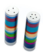 Yair Emanuel Salt and Pepper Shakers, Anodized Aluminum - Colorful Rings