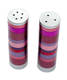 Yair Emanuel Salt and Pepper Shakers, Anodized Aluminum  Maroon Rings