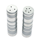 Yair Emanuel Salt and Pepper Shakers, Anodized Aluminum - Silver Rings