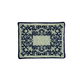 Yair Emanuel Tallit and Tefillin Bag Full Embroidery, Flowers - Silver on Blue