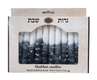 Black and White Decorative Style HaGalil Handmade Shabbat Candles