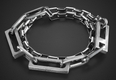 Man's Stainless Steel Bracelet  Double Chain with Various Sized Links