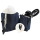 Set, Insulated Tefillin Holder and Weatherproof Tallit Bag - Dark Blue