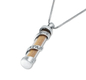 Spiral Sterling Silver Mezuzah Necklace with Shema Yisrael and Holy Land Sand