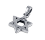 Decorative Star of David Pendant Necklace - Sterling Silver