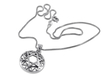 Decorative Star of David with Swirls Sterling Silver Pendant Necklace