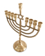 Antique Style Chanukah Menorah with Star of David, for Candles - 10 Inches