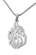 925 Sterling Silver Pendant - Flame Image of Breslev Ha'esh Sheli, My Fire