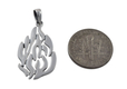 925 Sterling Silver Pendant - Flame Image of Breslev Ha'esh Sheli, My Fire