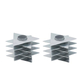 Yair Emanuel Shabbat Candlesticks, Stacked Triangle Stars of David - Silver