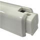 White Plastic Lucite Mezuzah Case with Gold Shin Letter - Various Lengths