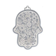 Yair Emanuel Small Wall Hamsa with Delicate Floral Overlay - Choice of Colors