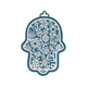 Yair Emanuel Small Wall Hamsa with Delicate Floral Overlay - Choice of Colors