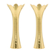 Yair Emanuel, Flower Shaped Textured Candlesticks, Gold - 5or 8 Height