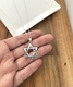 AJDesign Large Star of David Necklace for Men 925 Sterling Silver Interlocking Triangles Pendant with Chain