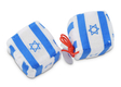 Playful Car Hanging Cubes with Flag of Israel