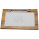 Light Brown Wood Challah Board with White Marble Plaque - Comes with Knife
