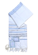 Noam Acrylic Tallit Prayer Shawl  Light Blue and Silver Stripes
