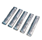 Set of Five Small Nickel Mezuzah Cases with Decorative Judaic Motifs - 4