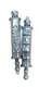 Double Mezuzah Case with Torah Scroll Design and Judaic Motifs - Nickel