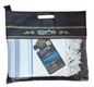 Noam Acrylic Non-Slip Lightweight Tallit Prayer Shawl - Silver and Light Blue Stripes