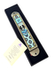 Iris Design Handcrafted Pewter & Enamel Beaded Light Blue Mezuzah Case - Love Birds