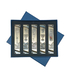 Set of 5 Mezuzah Cases with Decorative Judaica Motifs, Brass - 4