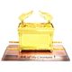 Ark of the Covenant Sculpture with Poles and Cherubim, Gold  Choice of Sizes