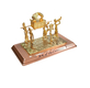 Sculpture of Holy Ark Carried on Poles with a Shofar Blower, Large - Gold