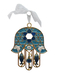 Gleaming Hamsa Wall Hanging, Fish & Key Dove & Star of David  Choice of Colors