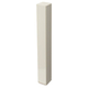 White Plastic Mezuzah Case with Fine Silver Stripes, Silver Shin  Various Sizes