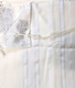 Acrylic Non-Slip Tallit, Textured Checkerboard Weave  White and Silver Stripes