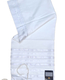 Acrylic Non-Slip Tallit, Textured Checkerboard Weave  White and Silver Stripes