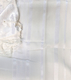 Acrylic Non-Slip Tallit, Textured Checkerboard Weave - White on White Stripes