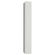 Classic White Plastic Mezuzah Case, Silver Shin - for Scroll of 12 cm Length